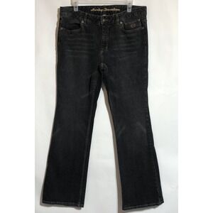Harley Davidson  High Rise Washed Black Bootcut Jeans Size 12